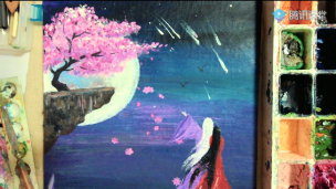 色彩课零基础入门--公开课视频国画工笔写意水墨书法色彩硬笔毛笔花鸟老虎山水虾牡丹百合花莲花网课